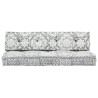 Coussin de canapé palette Gris clair Tissu Patchwork  