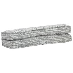 Coussin de canapé palette Gris clair Tissu Patchwork  