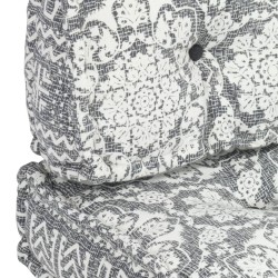 Coussin de canapé palette Gris clair Tissu Patchwork  