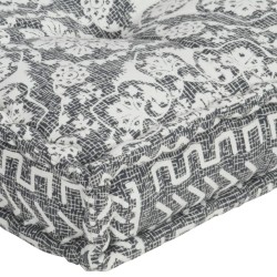 Coussin de canapé palette Gris clair Tissu Patchwork  