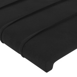 Tête de lit à LED Noir 160x5x118/128 cm Velours 
