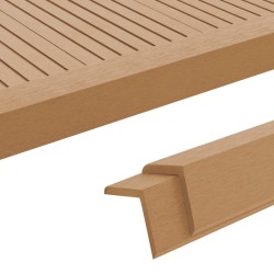 Cornière de terrasse 5 pcs WPC 170 cm Couleur teck 