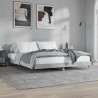Cadre de lit sans matelas gris béton 120x200 cm 