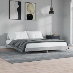 Cadre de lit sans matelas gris béton 120x200 cm 