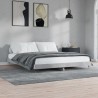 Cadre de lit sans matelas gris béton 120x200 cm 