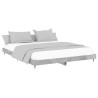 Cadre de lit sans matelas gris béton 120x200 cm 