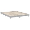 Cadre de lit sans matelas gris béton 120x200 cm 