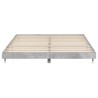 Cadre de lit sans matelas gris béton 120x200 cm 