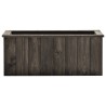 Lit surélevé Gris foncé 74x32x30 cm Bois de pin massif 