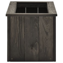 Lit surélevé Gris foncé 74x32x30 cm Bois de pin massif 