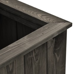 Lit surélevé Gris foncé 74x32x30 cm Bois de pin massif 
