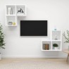 Ensemble de meuble TV 4 pcs Blanc Bois d'ingénierie 