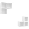 Ensemble de meuble TV 4 pcs Blanc Bois d'ingénierie 