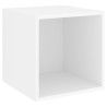 Ensemble de meuble TV 4 pcs Blanc Bois d'ingénierie 