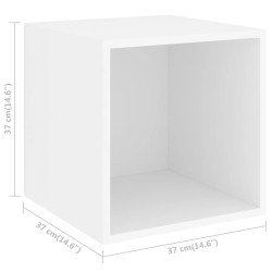 Ensemble de meuble TV 4 pcs Blanc Bois d'ingénierie 