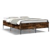 Cadre de lit sans matelas chêne fumé 140x190 cm 