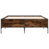 Cadre de lit sans matelas chêne fumé 140x190 cm 