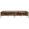 Cadre de lit sans matelas chêne fumé 140x190 cm 