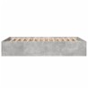 Cadre de lit sans matelas gris béton 135x190 cm 