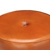 Tabourets de bar lot de 2 cuir véritable et bois de manguier 