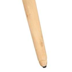 Tabourets de bar lot de 2 cuir véritable et bois de manguier 