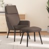 Chaise de relaxation avec tabouret Taupe Tissu 