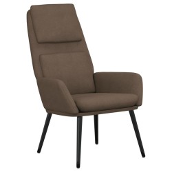 Chaise de relaxation avec tabouret Taupe Tissu 