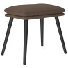Chaise de relaxation avec tabouret Taupe Tissu 