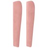 Tête de lit avec oreilles Rose 203x23x118/128 cm Velours 