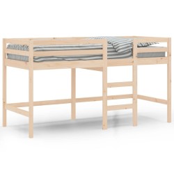 Lit mezzanine d'enfants sans matelas avec échelle 90x190 cm 