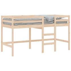Lit mezzanine d'enfants sans matelas avec échelle 90x190 cm 