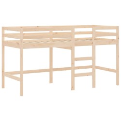 Lit mezzanine d'enfants sans matelas avec échelle 90x190 cm 