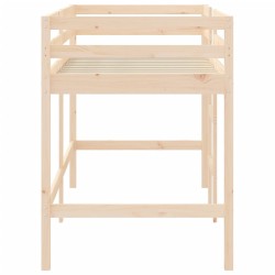 Lit mezzanine d'enfants sans matelas avec échelle 90x190 cm 