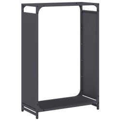 Portant de bois chauffage anthracite 60x28x90 cm 