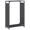 Portant de bois chauffage anthracite 60x28x90 cm 