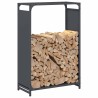 Portant de bois chauffage anthracite 60x28x90 cm 
