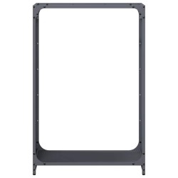Portant de bois chauffage anthracite 60x28x90 cm 