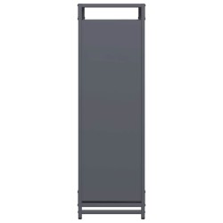 Portant de bois chauffage anthracite 60x28x90 cm 