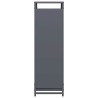 Portant de bois chauffage anthracite 60x28x90 cm 