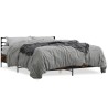 Cadre de lit sans matelas chêne fumé 150x200 cm 