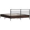 Cadre de lit sans matelas chêne fumé 150x200 cm 
