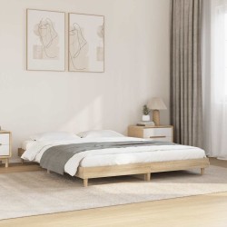 Cadre de lit sans matelas chêne sonoma 150x200 cm 
