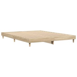 Cadre de lit sans matelas chêne sonoma 150x200 cm 