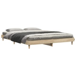 Cadre de lit sans matelas chêne sonoma 150x200 cm 