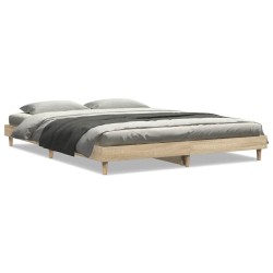 Cadre de lit sans matelas chêne sonoma 150x200 cm 