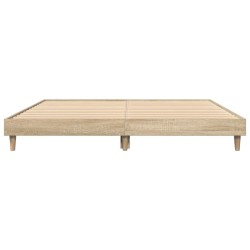Cadre de lit sans matelas chêne sonoma 150x200 cm 
