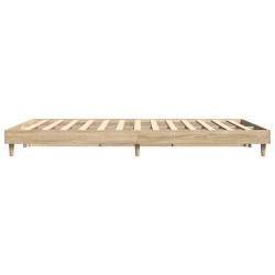 Cadre de lit sans matelas chêne sonoma 150x200 cm 
