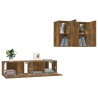 Ensemble de meubles TV 4 pcs Chêne fumé Bois d'ingénierie 