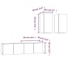 Ensemble de meubles TV 4 pcs Chêne fumé Bois d'ingénierie 