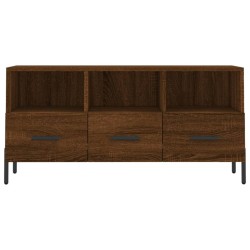 Meuble TV chêne marron 102x36x50 cm bois d'ingénierie 